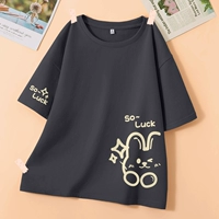 Темно-серый - С нетерпением жду зайчика внизу слева + С нетерпением жду зайчика на правом рукаве