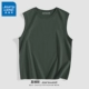 【Хлопковый жилет】 серо -зеленый #ZS Сплошной цвет