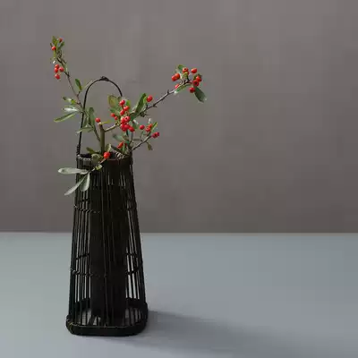 Shengcai handmade bamboo flower weaving device traditional handmade bamboo weaving craft flower tea ceremony space display tea ceremony accessories