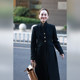 WinnieTang retro ຂົນແກະຄລາສສິກ + buckle ໂລຫະ buckle minimalist lapel coat elegant waist slimming coat