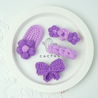 Сиреневый комплект, заколка для волос, 4 шт