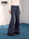 [F426 Official Store]New Style Super Stylish Loose Fit Versatile Studded Fun Embroidered Washed Wide-Leg Jeans
