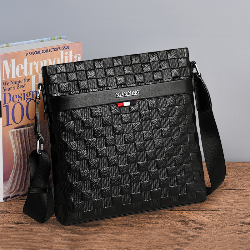 Special Cabinet Genuine Leather Men's Bag Trend Handbag Casual Scapegoat Bag Men's Slanted Satchel 2022 New Fashion Single Shoulder Bag