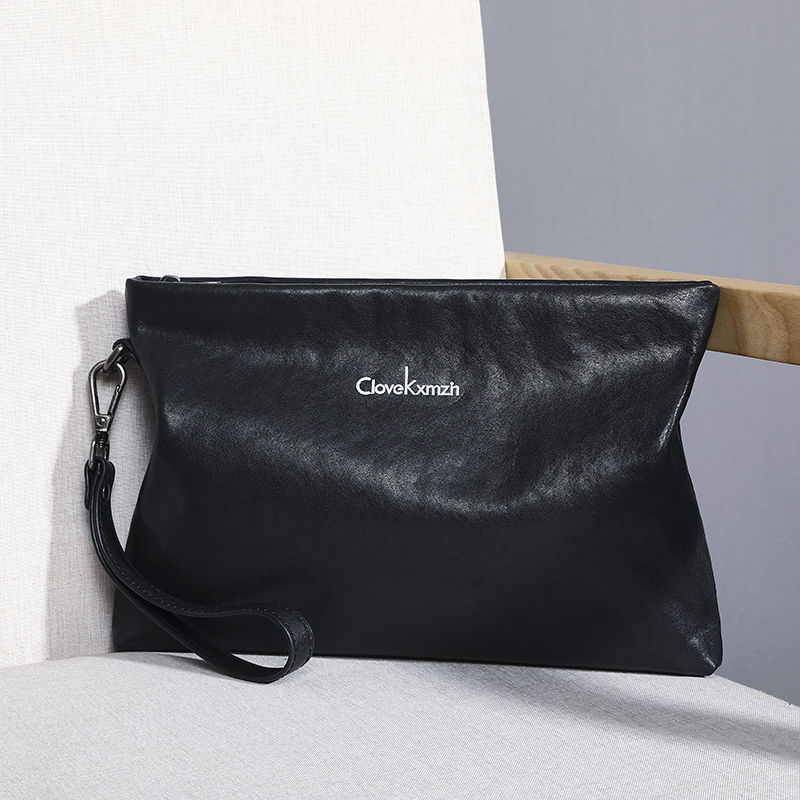Genuine leather men's handbag men's handbag handbags soft leather cow leather male envelope bag mobile phone bag Han version clip-wave card