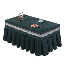 Fire table cover rectangular velvet thickened new fire cover winter home heating coffee table cover