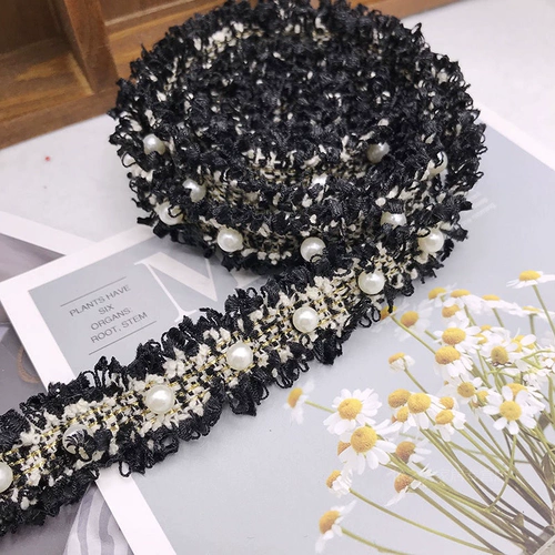 Плетеная ткань из жемчуга, 2см, в стиле Шанель