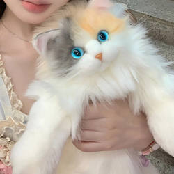 Cute Three-Color Cat-Like Backpack for Girls, Kitten Birthday Gift, Cute Plush Doll