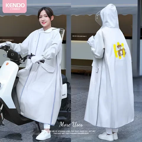 女雨披雨衣电动车雨衣非成人全身eva电瓶车连体一次性