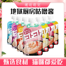 Japanese Hellcat Kitchen Gollum Sauce Cat Snack Wet Food Pack