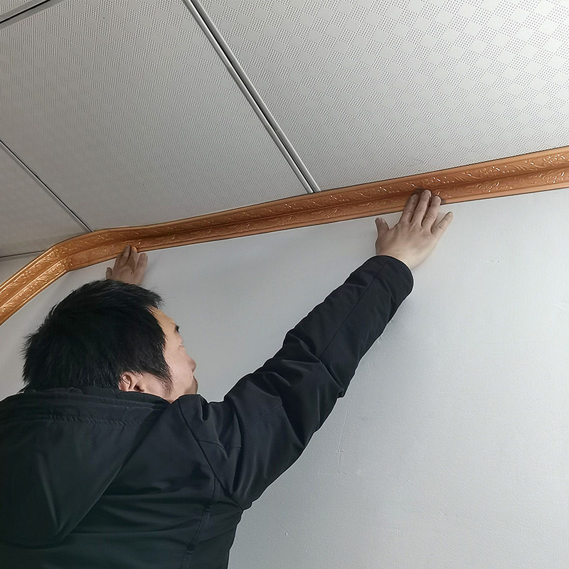 Self-adhesive 3D Cubic foam waist line Yin angle Anti-light protection strip rims skirting washboard Background wall frame ceiling Top line press edge strip
