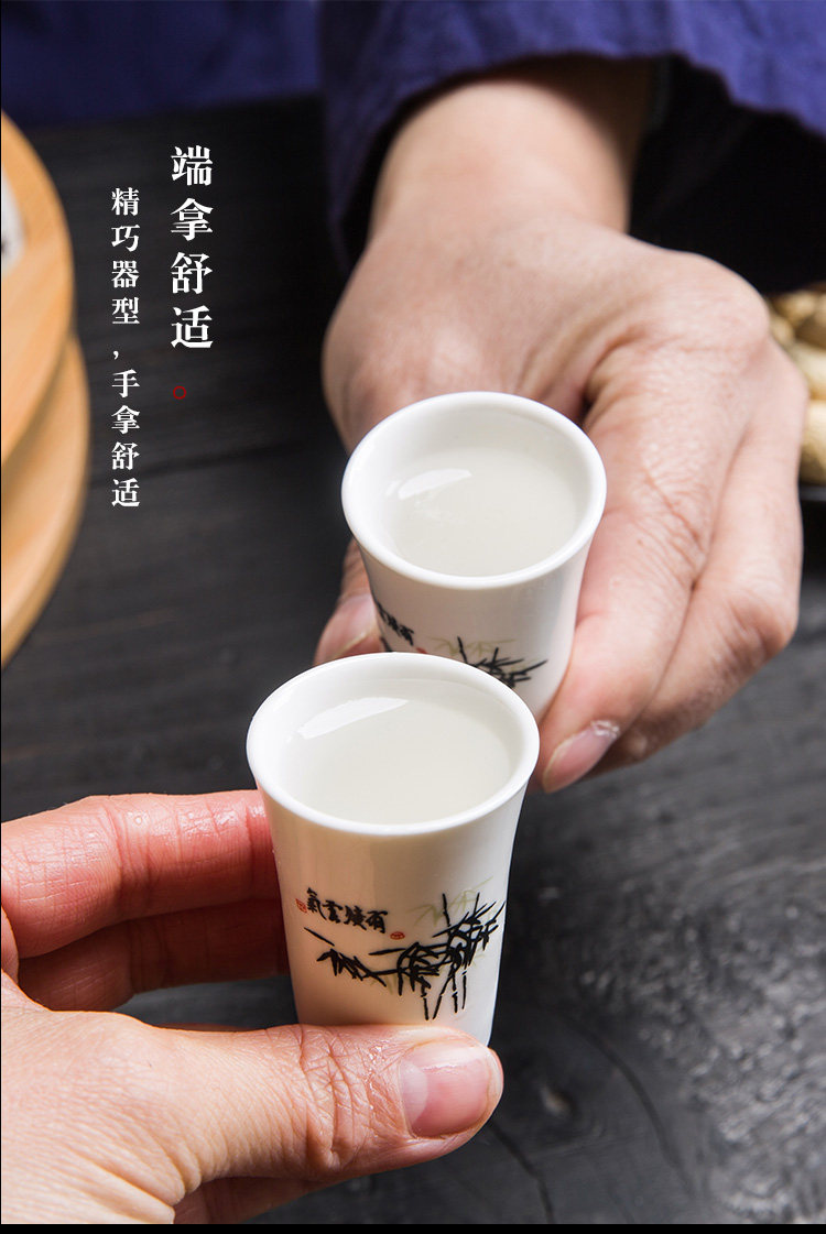 Ликер Cup 创意家用日式陶瓷酒具白酒杯套装分酒器酒壶仿古小酒盅烈酒一口杯