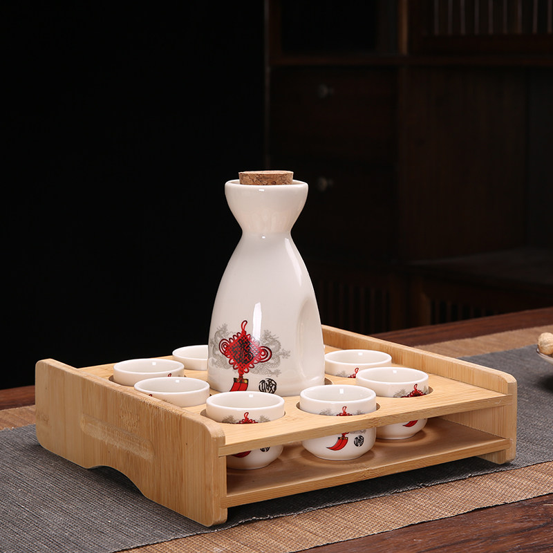 Ликер Cup 创意复古分酒器白酒杯酒具套装家用小号一口杯陶瓷中式清酒壶酒盅
