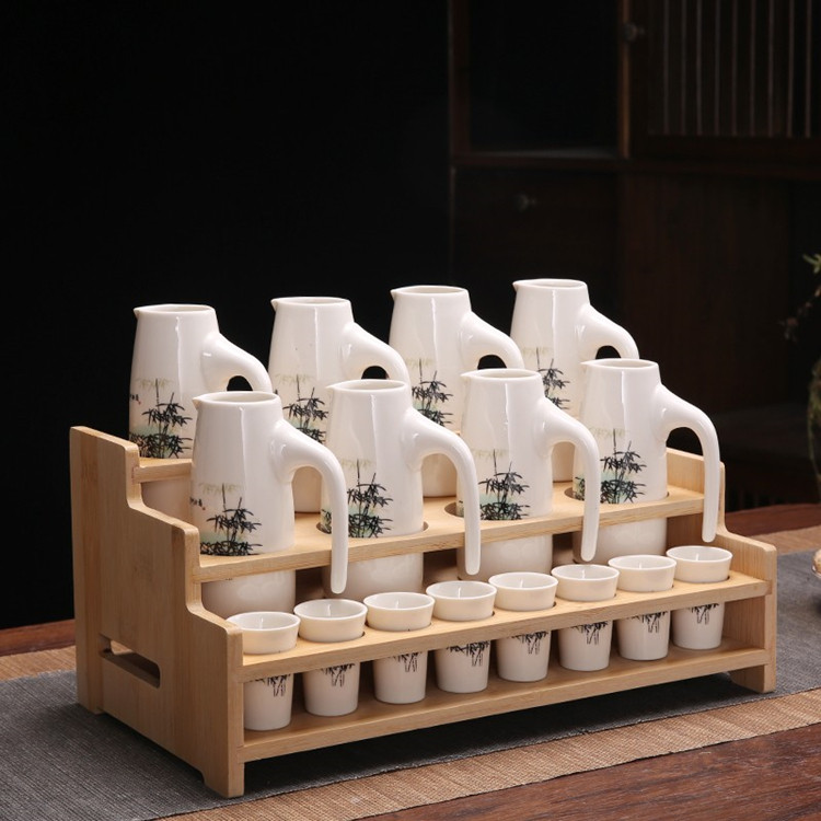 Ликер Cup 白酒杯套装家用分酒器中式150ml分酒壶酒具带收纳架小酒盅子弹杯