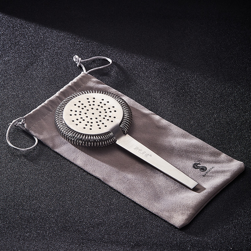 Bar soul bartender frosted matte steel ring hardened tight bartender ice filter ice isolation filter