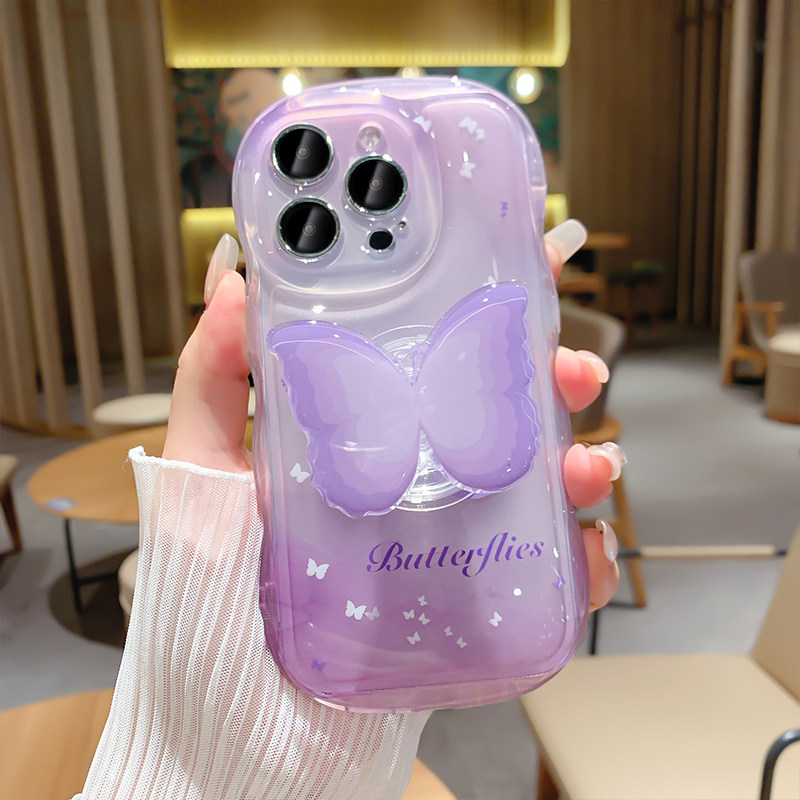 Apple, совместимый iPhone 16, мобильный телефон, защитный чехол, креативный iPhone15 Pro, трубка, iPhone15 Pro, модная волнистая защитная сумка, 16promax, изысканный стиль, iphone, защита при падении