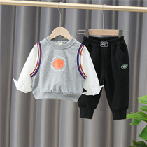 Male Baby Spring Clothing Suit 2022 New Baby 3 Spring Autumn Clothing Boy Cartoon Clothes Leisure Two Sets 1 Year Old