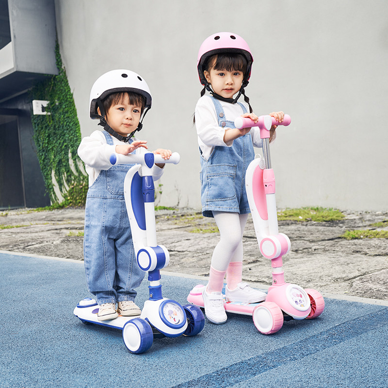 Bebelock Children's Scooter for Ages 1-3-6, 12 Boys and Girls, Three-In-One Baby Ride-On Scooter