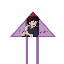 Japanese retro beautiful little fairy kite Kiki Witch Delivery Service Weifang handmade pendant ancient wind kite