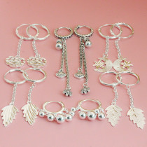 Ear line 2020 new moisture long stream of Suzuo pure silver net red ear crash ear hole female