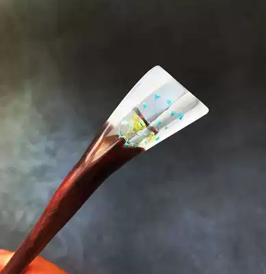 Fetal hairpin leaflet red sandalwood Fetal hairpin Baby newborn handmade treasure mother gift souvenir