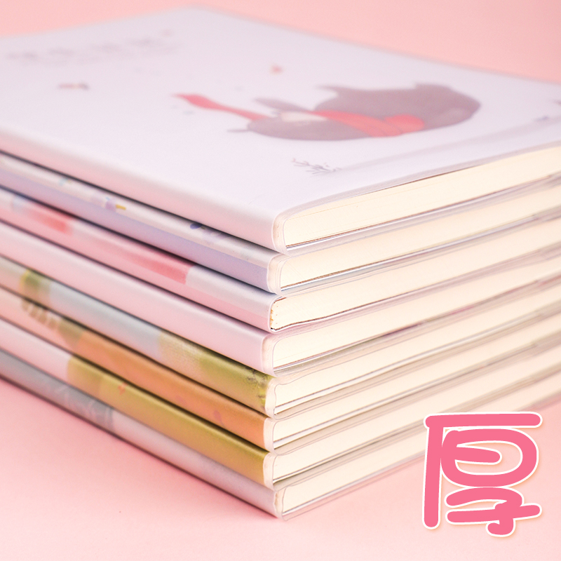 4 This Dress Japan University Students Creativity Cute Cartoon Fresh Notepad Daily Office Billing Softcopy Paper Portable handbooks This schedule This schedule This Thickened Panes rubber sleeves This homework book
