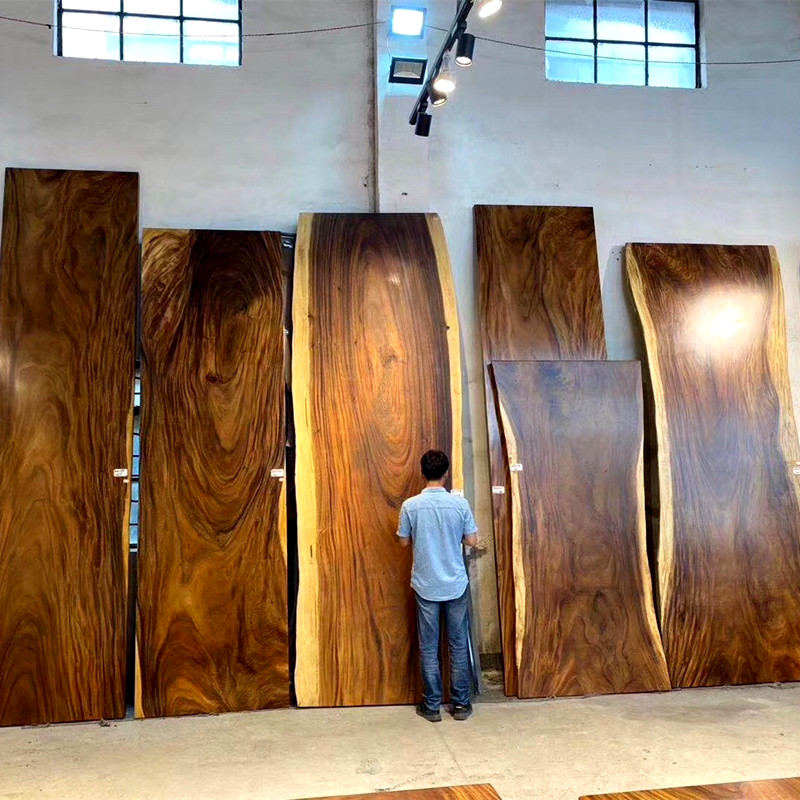 Walnut Big Board tea table Okan solid wood table South American desk Tea Board kung fu tea table simple new Chinese style