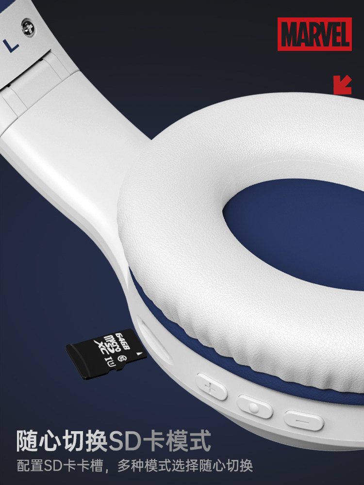 Bluetooth Headset, Over-Ear Type, 2025 New Model, for Boys and Girls, High Appearance Value, Children Can Insert Card to Store Songs, Mp3 All-In-One