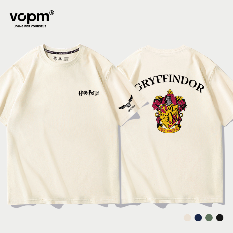 Vopm Harry Potter Merchandise Gryffindor Harry Potter Men's Summer Short-Sleeve T-Shirt Women's Trendy American Style Vopm Harry Potter Merchandise Gryffindor Harry Potter Men's Summer Short-Sleeve T-Shirt Women's Trendy American Style