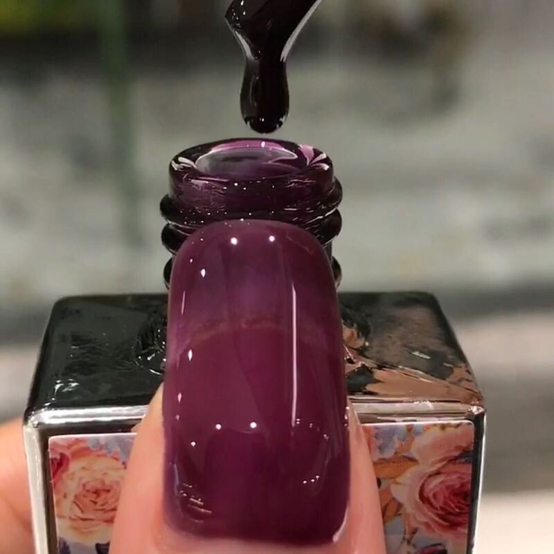 Nail Art 2025 Trending Internet-Famous Ice-Clear Crystal Purple Grape Purple Dirty Purple Nail Salon Exclusive Nail Polish Gel Nail Art 2025 Trending Internet-Famous Ice-Clear Crystal Purple Grape Purple Dirty Purple Nail Salon Exclusive Nail Polish Gel