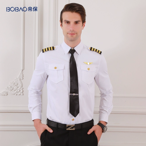 帛保 Капитан униформа мужская малеяская рубашка пустое полета