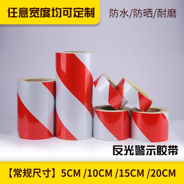 Advertising Reflective Film Car Yellow Black Red White Traffic Sign Plate Twill Sticker Caution Stick adhesive tape Custom guardrails