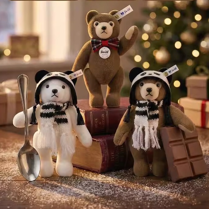 Steiff × Group Joint Brand Teddy Bear Doll 17cm Limited Edition Collectible Gift Box Birthday Gift