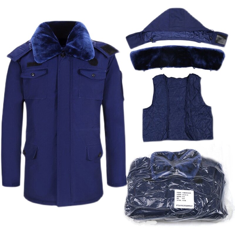 New Jihua Blue Coat Fire Cotton Clothes New Flame Training Coat Winter Thickened Cold Coat