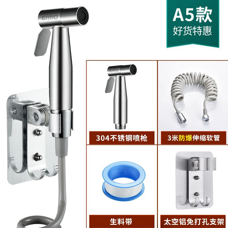 Vệ Sinh Xịt Bộ Vòi Tay Cầm Bidet Vòi Xịt Vệ Sinh Phòng Tắm Súng Nước Đồng Hành Xả Tăng Áp đầu xịt vệ sinh vòi xịt viglacera Vòi xịt vệ sinh