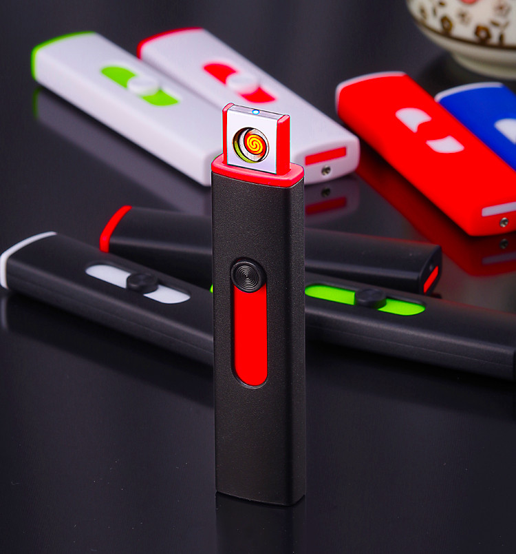 USB nhẹ thuốc lá điện tử nhẹ hơn cá tính sáng tạo sạc hai mặt nhẹ hơn sáng tạo chống gió im lặng mỏng nam và nữ bật lửa dunhill