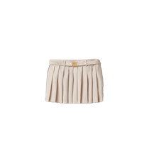 Miu Miu Womens Twill Pleated Mini Skirt