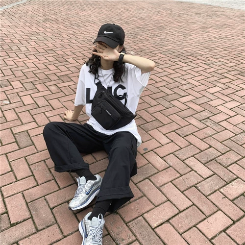 Брендовая сумка через плечо, универсальная вместительная и большая сумка на одно плечо для отдыха, спортивная японская поясная сумка, нагрудная сумка