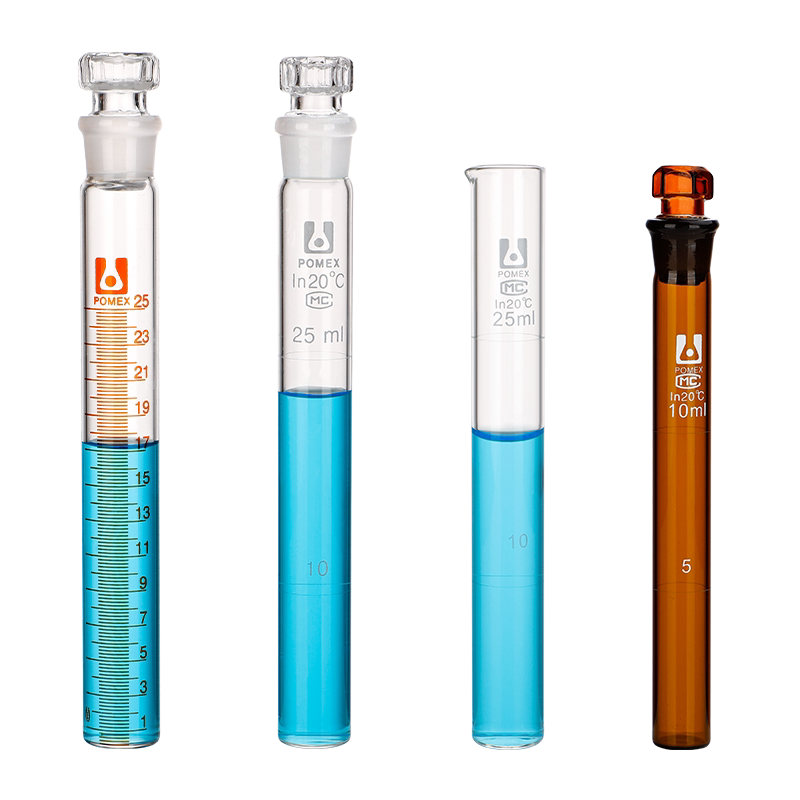 Pomex POMEX玻璃比色管 实验室用具塞比色管 50ml平底试管 刻度比色管-Taobao-Tmall