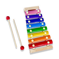 Eight-tone small xylophone player knocks on the piano childrens percussion instrument baby baby fun toy aluminum plate carillon sound brick enlightenment