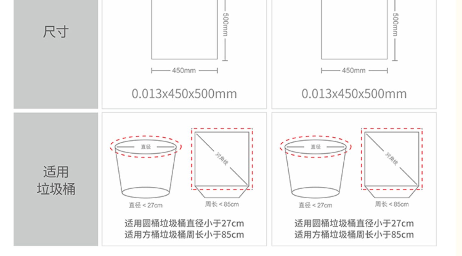DOI/袋芝莲 加厚款抽绳垃圾袋2卷60只 图4