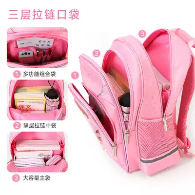 Flower girl children's schoolbag kindergarten 3-5 year old Princess schoolbag primary school girl first, second and third grade breathable crest cartoon cute light ultra-light Net red small class baby shoulder bag