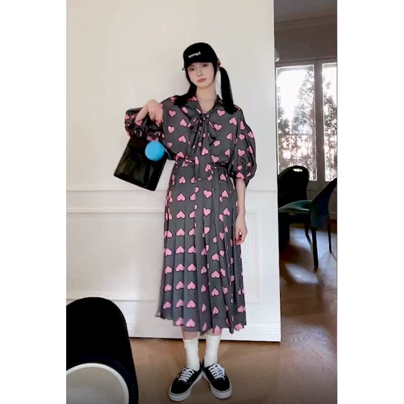 Dime 2022 Summer new web Red Caring Pyjamas Pants Sets Skirt Short Sleeve Long Pants Six Suits