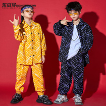 Boy Hip Hop Street Dance Suit Plays Out Children Jazz Dance Costumes Girl Hiphop Performance Clothing and less