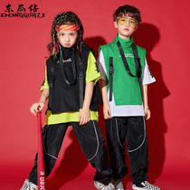 Childrens street dance suit less hip hop-wave clothes hiohop handsome girls function Machioshuai is out to serve the men