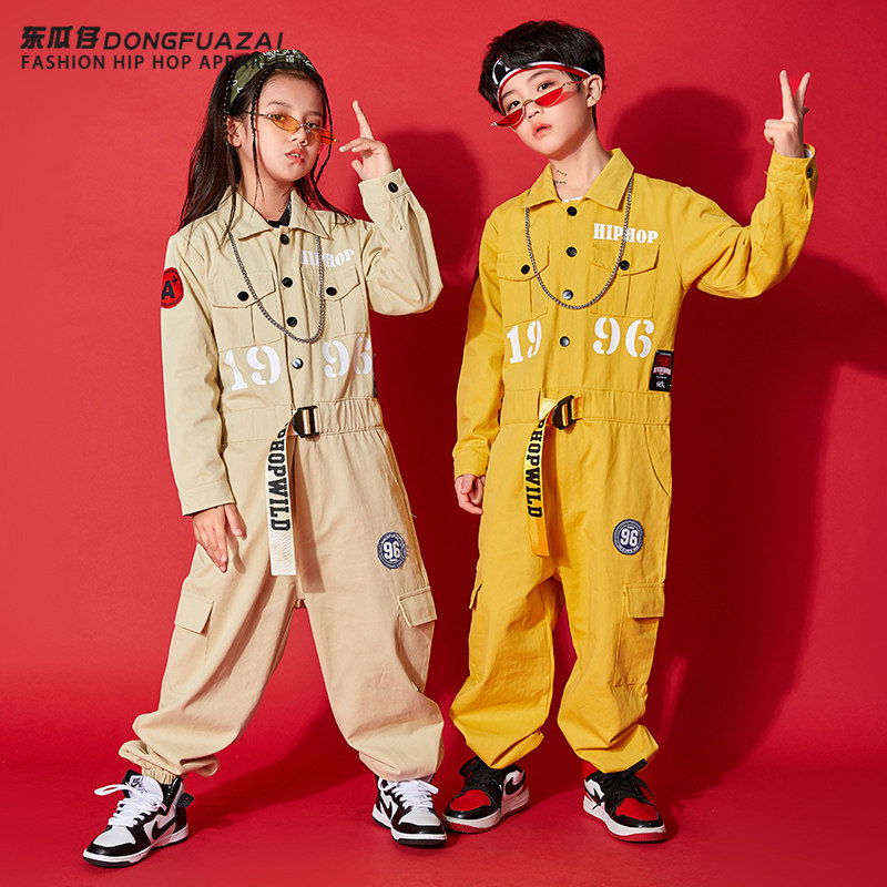 Girl Jazz Costume Autumn Winter Children Street Dance Suit Boy Hip Hop Handsome hiphop to perform early childhood street dance