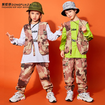 Childrens street dance choking boy hip hop loose handsome young son hiphop to perform girl street dance wave fashion autumn style