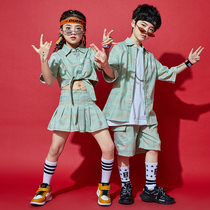 Girl Jazz Dance Suit Children Fashion Walk Show Cool Wave Street Dance Costumes Little Kid Hiphop Boy Acting Out