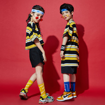Childrens Street Dance Costume Girls Jazz Dance Performance Wear less children hiphop performance CUHK Hip Hop Wind Suit