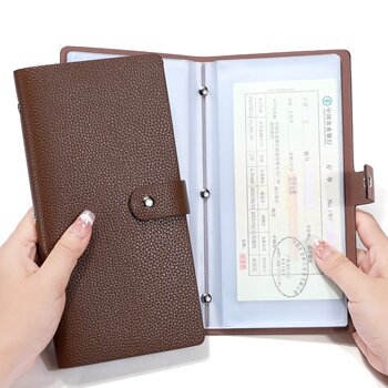 Bank Deposit Slip Multi-Functional Storage Book, Receipt Holder, Passbook, Fixed-Term and Current Deposit Savings Slip, Ticket Collection Album