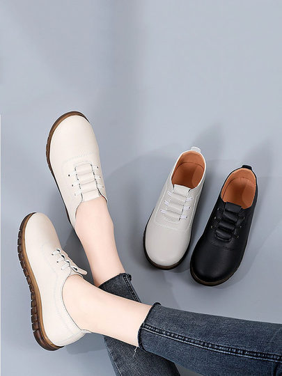 Women's Shoes with Rubber Soles, Ultra-Soft Microfiber Soles, Comfortable Mother's Shoes, Old Beijing Cloth Shoes for Women, 2024 Summer New Style Single Shoes